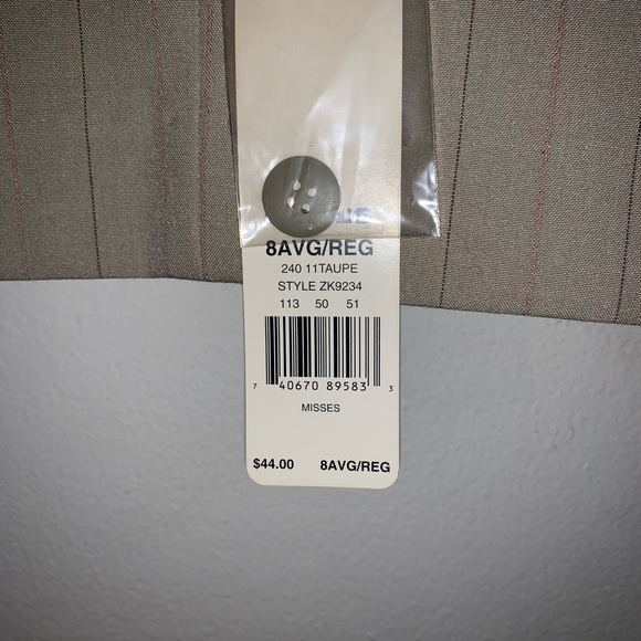 Kohl’s apt 9 pin striped grey suit/slacks - Picture 2 of 5